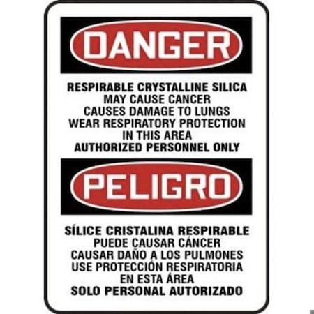 Accuform OSHA DANGER Safety Sign RESPIRABLE SBMCAW046VS SBMCAW046VS